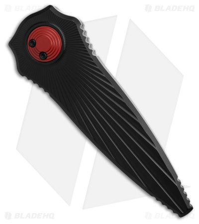 Paragon Warlock Knife Black Star Burst Aluminum (4" Red)