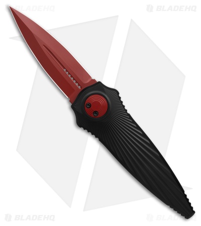 Paragon Warlock Knife Black Star Burst Aluminum (4" Red)