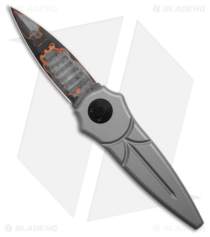Paragon Warlock-X Folding Knife Clear Al (3.9" Baker Forge Raindrop Dam)