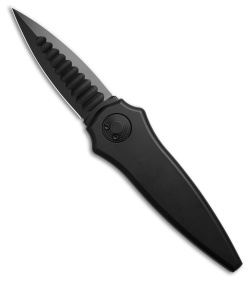 Paragon Warlock-X Folding Knife Smooth Black Al (3.9" Sorcerer Grind Black)