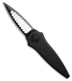 Paragon Warlock-X Folding Knife Smooth Black Al (3.9" Two Tone Sorcerer Grind)