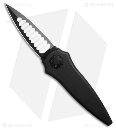Paragon Warlock-X Folding Knife Smooth Black Al (3.9" Two Tone Sorcerer Grind)