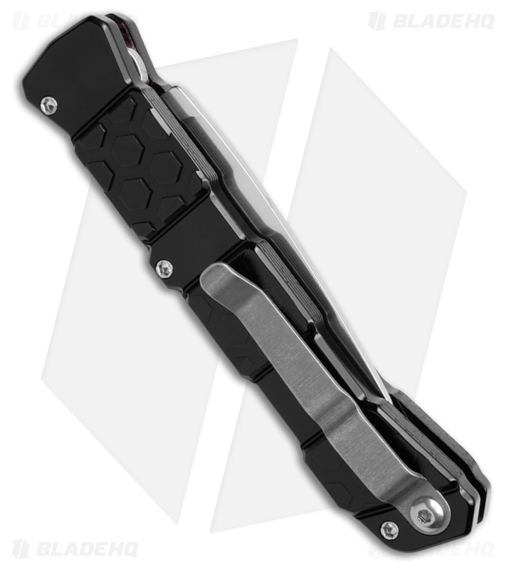 Piranha 21 Tactical Automatic Knife Black (3.375" Mirror) P-21BK