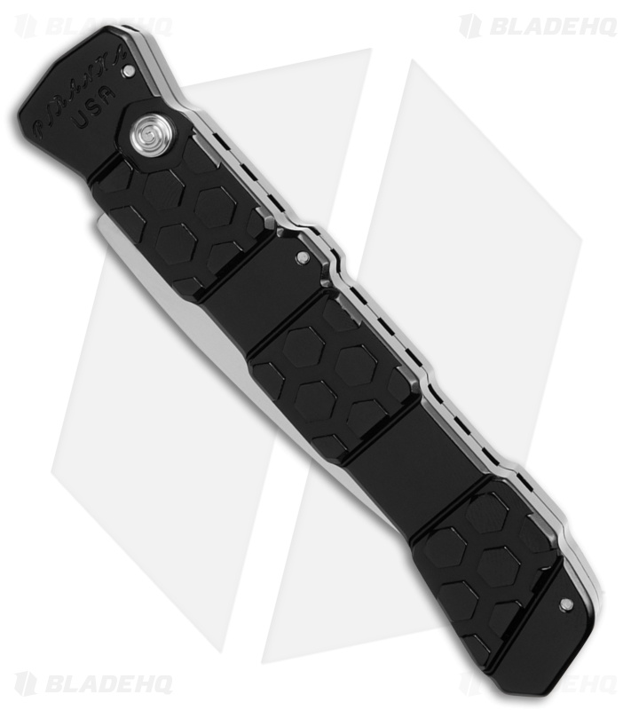 Piranha 21 Tactical Automatic Knife Black (3.375" Mirror) P-21BK