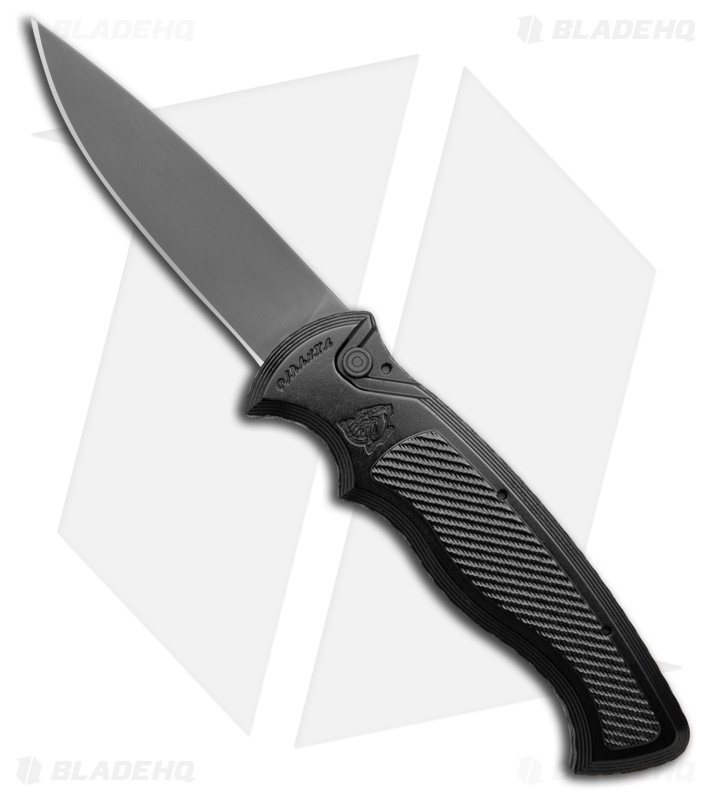 Piranha Velocity Automatic Knife Black Aluminum (3.1" Black)