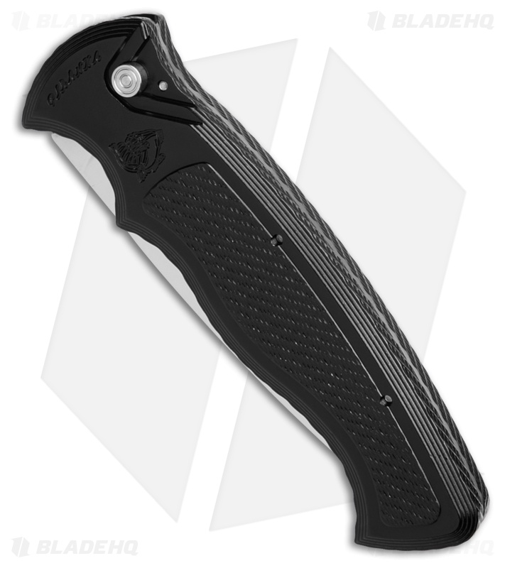 Piranha Velocity Automatic Knife Black Aluminum (3.1" Mirror)
