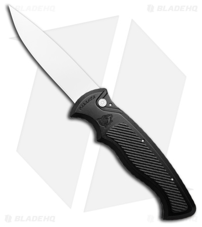 Piranha Velocity Automatic Knife Black Aluminum (3.1" Mirror)