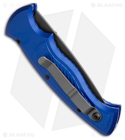 Piranha Velocity Automatic Knife Blue Aluminum (3.1" Black)