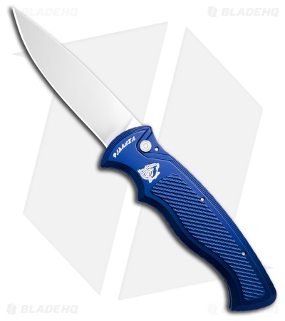 Piranha Velocity Automatic Knife Blue Aluminum (3.1" Mirror)