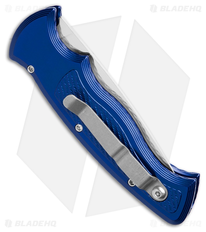 Piranha Velocity Automatic Knife Blue Aluminum (3.1" Mirror)