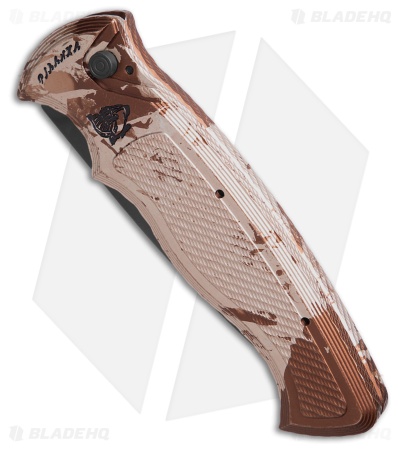 Piranha Velocity Automatic Knife Camo Aluminum (3.1" Black)
