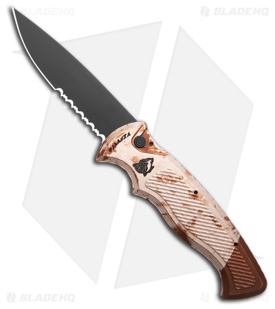 Piranha Velocity Automatic Knife Camo Aluminum (3.1" Black Serr)