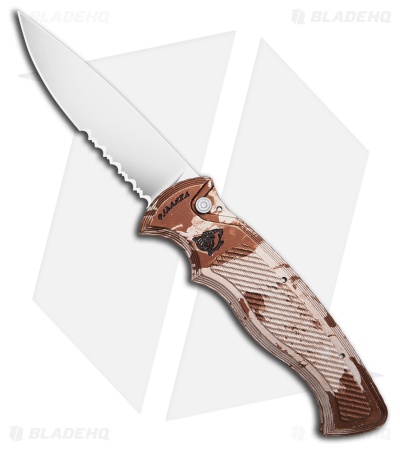 Piranha Velocity Automatic Knife Camo Aluminum (3.1" Mirror Serr)