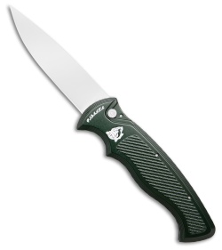 Piranha Velocity Automatic Knife Green Aluminum (3.1" Mirror)