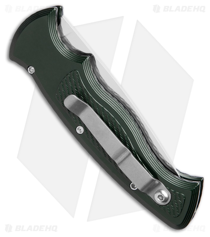 Piranha Velocity Automatic Knife Green Aluminum (3.1" Mirror)