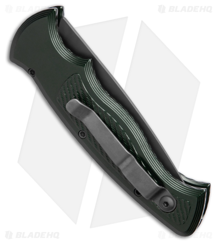 Piranha Velocity Automatic Knife Green Aluminum (3.1" Black)