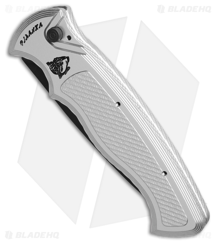 Piranha Velocity Automatic Knife Silver Aluminum (3.1" Black)