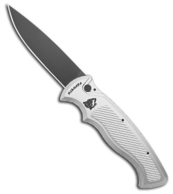 Piranha Velocity Automatic Knife Silver Aluminum (3.1" Black)