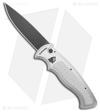 Piranha Velocity Automatic Knife Silver Aluminum (3.1" Black)