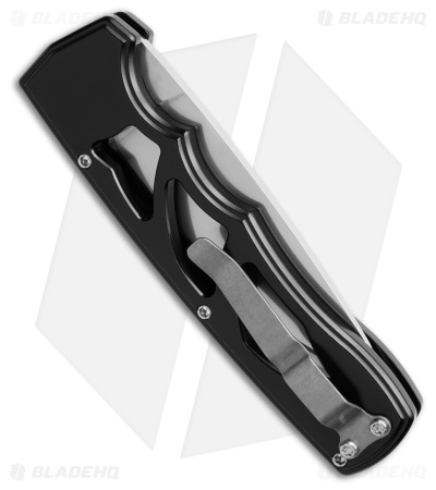 Piranha MagnaRaptor Automatic Knife Black Aluminum (3.4" Satin)