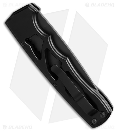 Piranha MagnaRaptor Automatic Knife Black Aluminum (3.4" Black Serrated)