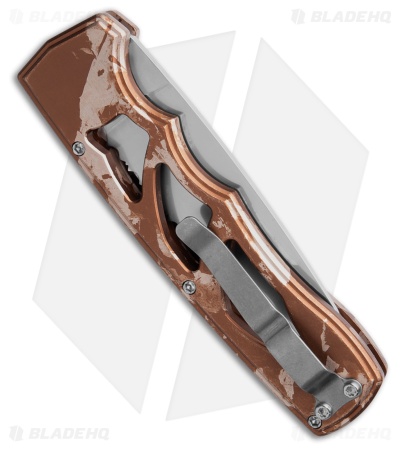 Piranha MagnaRaptor Automatic Knife Camo Aluminum (3.4" Satin Serr)