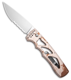 Piranha MagnaRaptor Automatic Knife Camo Aluminum (3.4" Satin Serr)