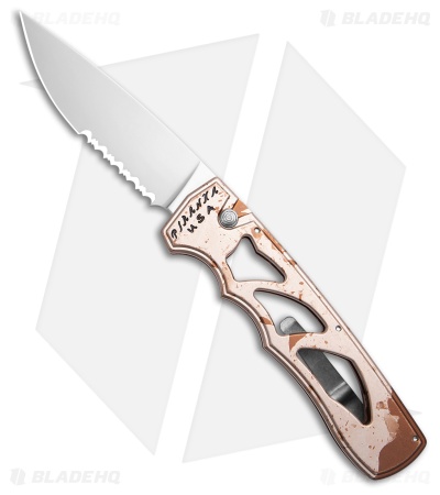 Piranha MagnaRaptor Automatic Knife Camo Aluminum (3.4" Satin Serr)