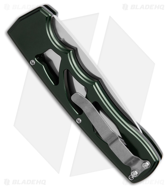 Piranha MagnaRaptor Automatic Knife Green Aluminum (3.4" Satin)