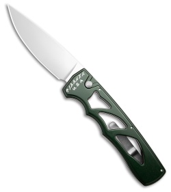 Piranha MagnaRaptor Automatic Knife Green Aluminum (3.4" Satin)