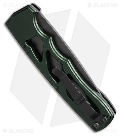 Piranha MagnaRaptor Automatic Knife Green Aluminum (3.4" Black)
