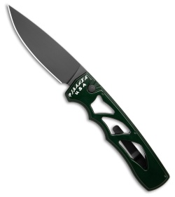 Piranha MagnaRaptor Automatic Knife Green Aluminum (3.4" Black)