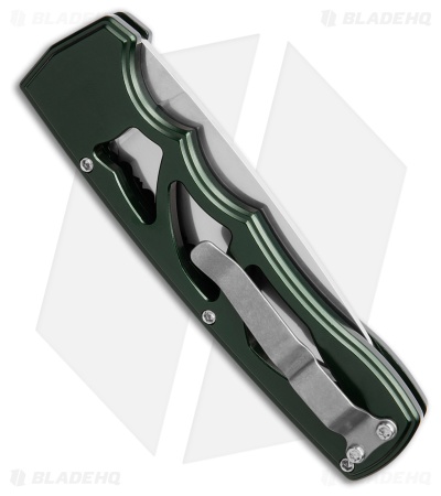 Piranha MagnaRaptor Automatic Knife Green Aluminum (3.4" Satin Serr)