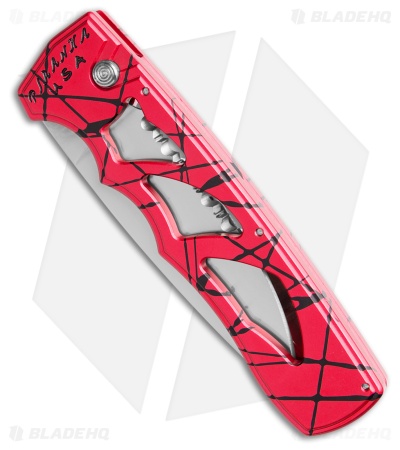 Piranha MagnaRaptor Automatic Knife Pink Aluminum (3.4" Satin Serr)