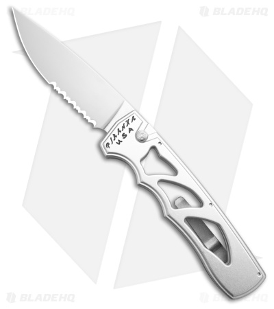Piranha MagnaRaptor Automatic Knife Silver Aluminum (3.4