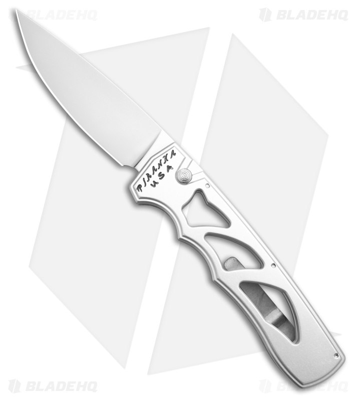 Piranha MagnaRaptor Automatic Knife Silver Aluminum (3.4" Satin)