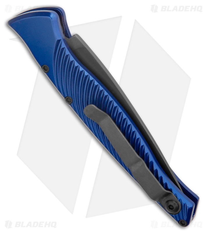 Piranha DNA Automatic Knife Blue Marble Tactical (3.25" Black Serr)