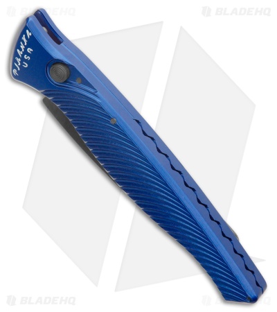 Piranha DNA Automatic Knife Blue Marble Tactical (3.25" Black Serr)