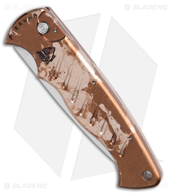 Piranha P-1 Pocket Desert Camo Automatic Knife (3.2" Mirror Plain)