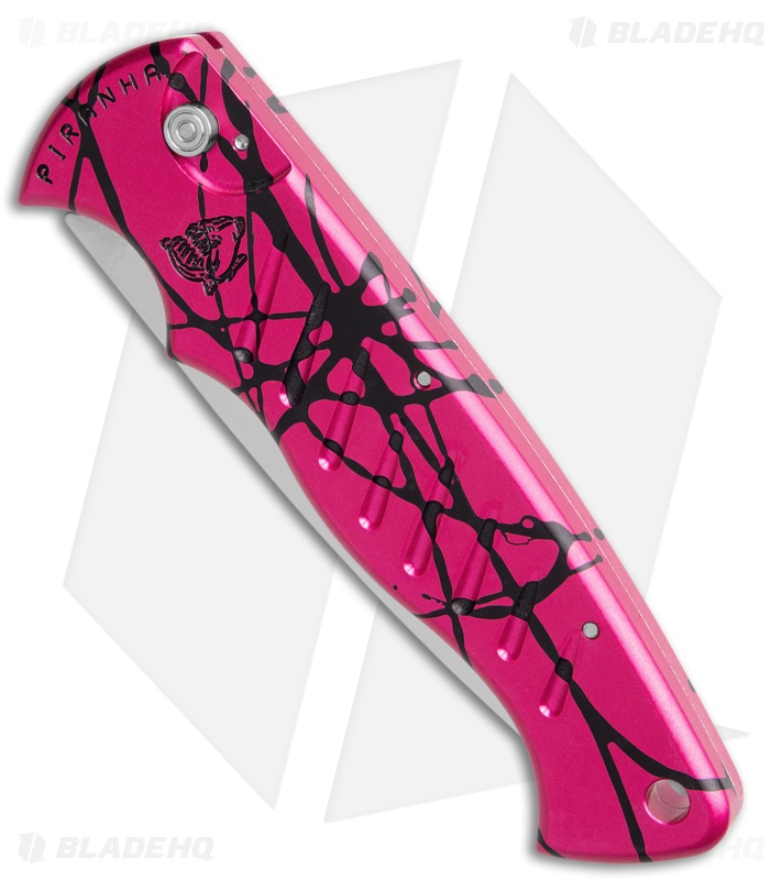 Piranha P1-PK Pocket Automatic Knife Hot Pink (3.2" Mirror)