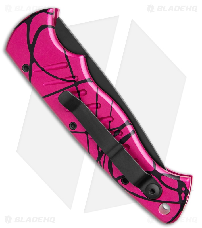 Piranha Pocket Automatic Knife Hot Pink (3.2" Black Serr)