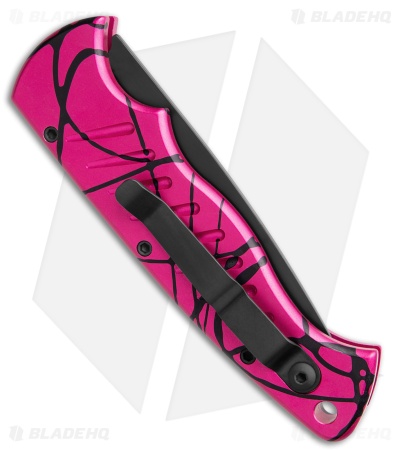 Piranha Pocket Automatic Knife Hot Pink (3.2" Black Serr)