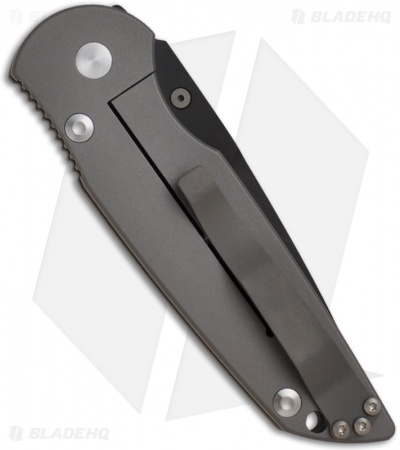 Pro-Tech TR-3 Integrity Frame Lock Knife Titanium (3.5" Black Serr) 7704