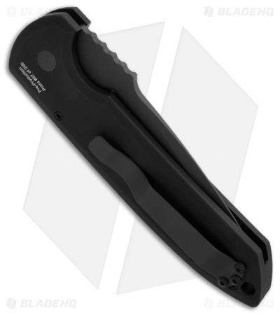 Protech Les George Rockeye Automatic Knife Knurled (3.375" Black)