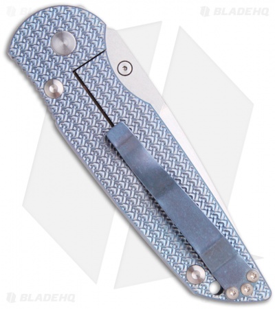 Pro-Tech Custom TR-3 Integrity Frame Lock Knife Blue Ti (3.5" Stonewash) 7725-SW