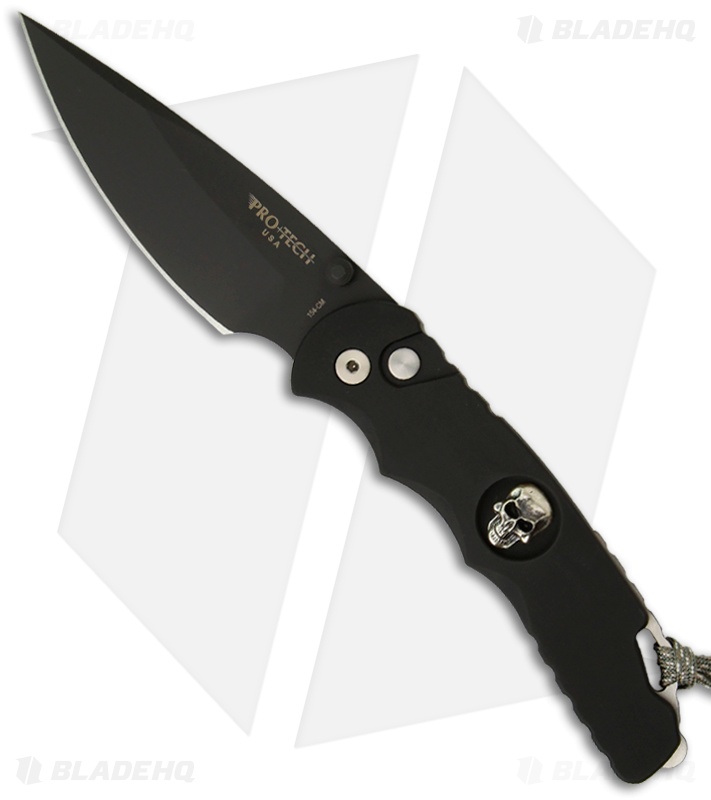 Protech TR-4 Tactical Response Skull Edition Manual Knife (4" Black) TR-4.80