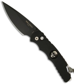 Protech TR-4 Tactical Response Skull Edition Manual Knife (4" Black) TR-4.80