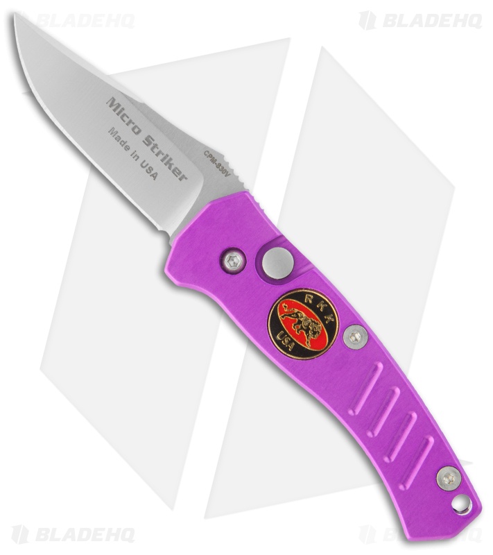 Randall King Micro Striker Plum Automatic Knife (2" Bead Blast Plain)