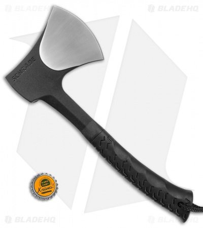 Schrade Full Tang Hatchet Black TPE (Black/Satin) SCAXE10 - Blade HQ
