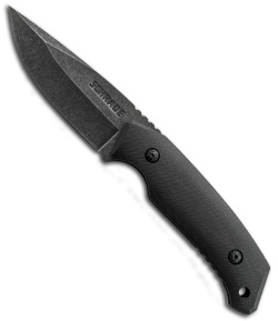 Schrade SCHF13 Knife Modified Drop Point Fixed Blade (3.7" Stonewash Plain)